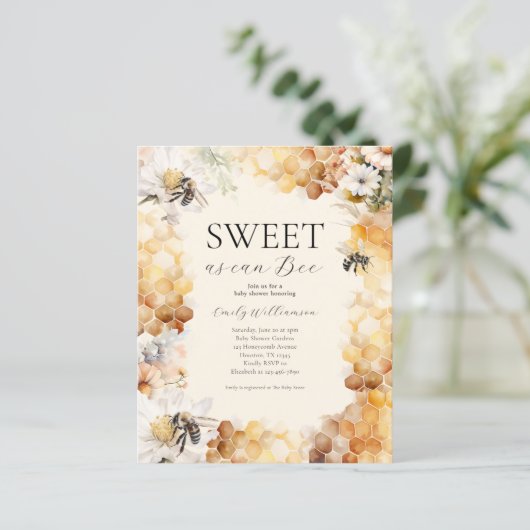 Budget zo mooi als uitnodiging tot Baby shower (Staand voorkant)