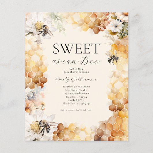 Budget zo mooi als uitnodiging tot Baby shower (Voorkant)