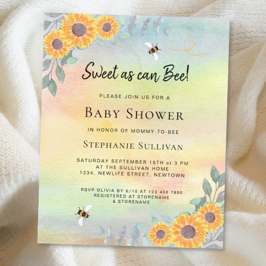Budget zo mooi als uitnodiging tot Baby shower