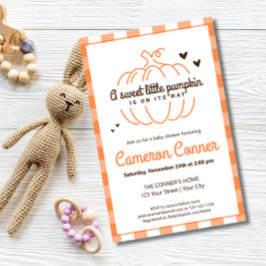 BUDGET Zoete Kleine Pompoen Herfst Baby Shower Flyer