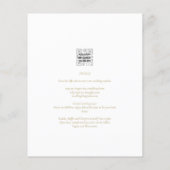 Budget Zomer Bloemachtige Trouw Uitnodiging QR Cod Flyer (Achterkant)