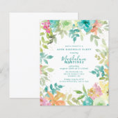 Budget Zomer Bloemen 40e Verjaardag Uitnodiging (Voorkant / Achterkant)