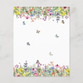 Budget Zomer Bloemen Engagement Party Uitnodiging (Achterkant)