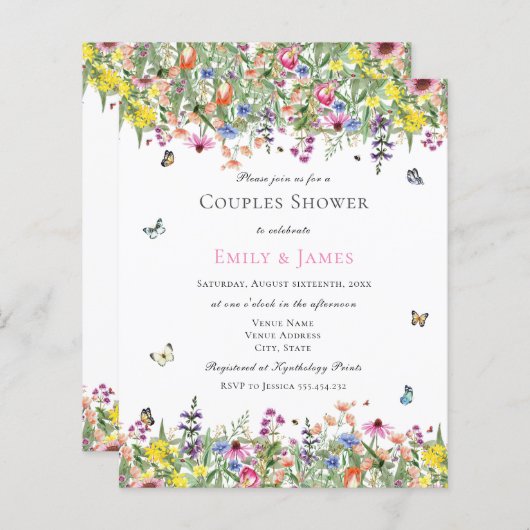 Budget zomer bloemenkoppels douche (Voorkant / Achterkant)