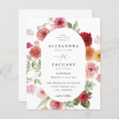 Budget Zomer Multi Kleur Bloemen Huwelijk 2 (Voorkant / Achterkant)