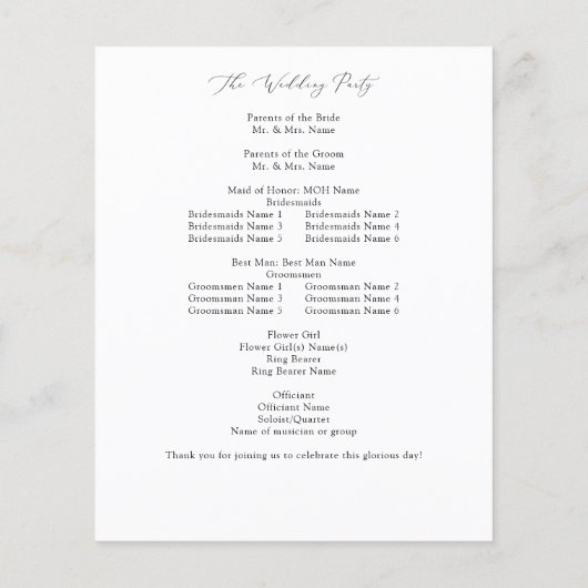 Budget Zomer Multi Kleur Bloemen Trouwprogramma 2 (Achterkant)