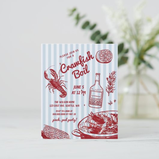 Budget Zomer Zeevruchten Crawfish Boil Party Uitno (Staand voorkant)