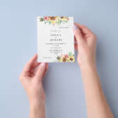 Budget Zomer Zonnebloem Bloem Bruiloft Flyer (Hand)