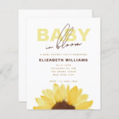Budget Zonnebloem Baby in Bloom Shower Party (Voorkant / Achterkant)