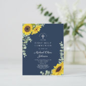 Budget Zonnebloem Eucalyptus Blauw Eerste Communie (Staand voorkant)