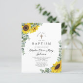 Budget Zonnebloem Eucalyptus Religieuze Doop (Staand voorkant)