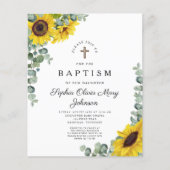 Budget Zonnebloem Eucalyptus Religieuze Doop (Voorkant)