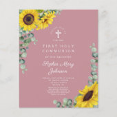 Budget Zonnebloem Eucalyptus Roze Eerste Communie (Voorkant)