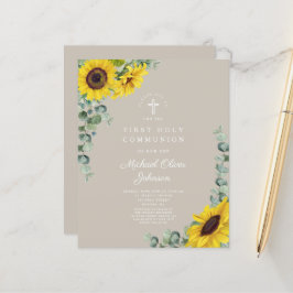 Budget Zonnebloem Eucalyptus Taupe Eerste Communie