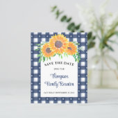 Budget Zonnebloem Familie Reünie Save The Date Kaa (Staand voorkant)