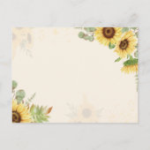 Budget Zonnebloem Geel Bloemen Vrijgezellenfeest Uitnodiging Briefkaart (Achterkant)