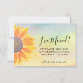 Budget Zonnebloem Ik heb de Verplaatsende Aankondi Notitiekaartje (Voorkant)