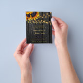 Budget zonnebloem uitstel trouwdatum bericht flyer (Hand)