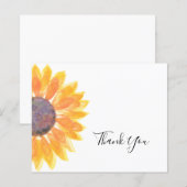 Budget zonnebloem Waterverf Hartelijk dank (Voorkant / Achterkant)