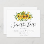 BUDGET Zonnebloem Weduwen sparen de datum (Voorkant / Achterkant)