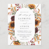 Budget Zonnebloem & Wildflowers Bloemen Huwelijk (Voorkant)