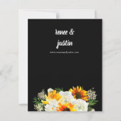 Budget Zonnebloem & Witte Bloemen Zwarte Trouw 2 (Achterkant)