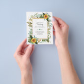BUDGET Zonnebloemen Eucalyptus Greenery Wedding Flyer (Hand)