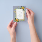 BUDGET Zonnebloemen Eucalyptus Greenery Wedding Flyer (Hand)