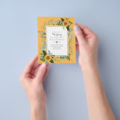 BUDGET Zonnebloemen Eucalyptus Greenery Wedding Flyer (Hand)