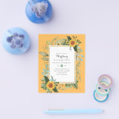 BUDGET Zonnebloemen Eucalyptus Greenery Wedding Flyer (Enkel)