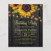 BUDGET zonnebloemen - feestdag voor de verjaardag  (Voorkant)