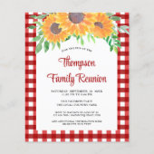 Budget Zonnebloemen Gingham Familie Reunion (Voorkant)