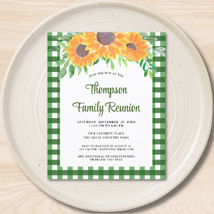 Budget Zonnebloemen Gingham Familie Reunion