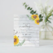 Budget Zonnebloemen Landelijke Tuin Bruiloft (Staand voorkant)