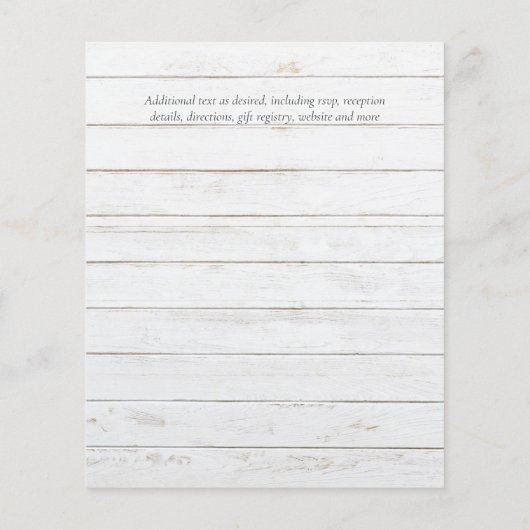 Budget Zonnebloemen Landelijke Tuin Bruiloft (Achterkant)