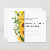 BUDGET Zonnebloemen Moderne bruiloft (Voorkant / Achterkant)