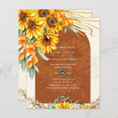 BUDGET Zonnebloemen Pampas Gras Terracotta Bruilof (Voorkant / Achterkant)