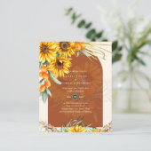 BUDGET Zonnebloemen Pampas Gras Terracotta Bruilof (Staand voorkant)