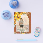 BUDGET Zonnebloemen Pampas Gras Terracotta Bruilof Flyer (Enkel)