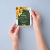 BUDGET Zonnebloemen Pampas Grass Green BOHo Weddin Flyer (Hand)