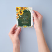 BUDGET Zonnebloemen Pampasgras Groen BOHo Trouwen Flyer (Hand)