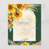 BUDGET Zonnebloemen Pampasgras Groen BOHo Trouwen Flyer (Achterkant)