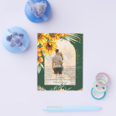 BUDGET Zonnebloemen Pampasgras Groen BOHo Trouwen Flyer (Enkel)