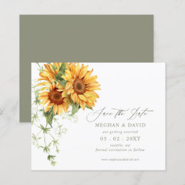 Budget Zonnebloemen Tuin Save the Date