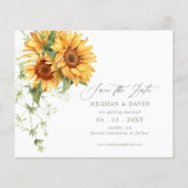 Budget Zonnebloemen Tuin Save the Date (Voorkant)