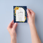 BUDGET Zonnebloemen Weduwen Nodig QR-code RSVP uit Flyer (Hand)