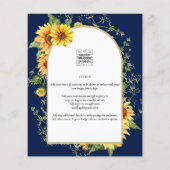 BUDGET Zonnebloemen Weduwen Nodig QR-code RSVP uit Flyer (Achterkant)