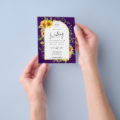 BUDGET Zonnebloemen Weduwen Nodig QR-code RSVP uit Flyer (Hand)