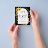 BUDGET Zonnebloemen Weduwen Nodig QR-code RSVP uit Flyer (Hand)