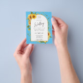 BUDGET Zonnebloemen Weduwen Nodig QR-code RSVP uit Flyer (Hand)